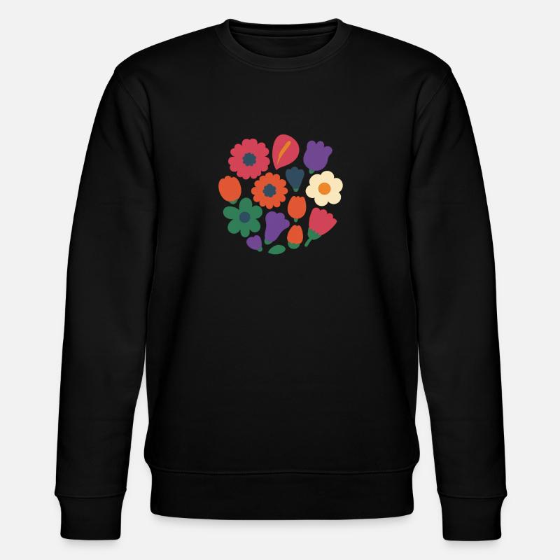 Circle Bloom – Blumenkranz 2025 - Stanley/Stella Unisex Bio-Sweatshirt CHANGER  - Schwarz