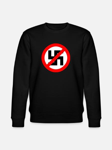 against Nazis - Stanley/Stella CHANGER Unisex Organic Sweatshirt - black