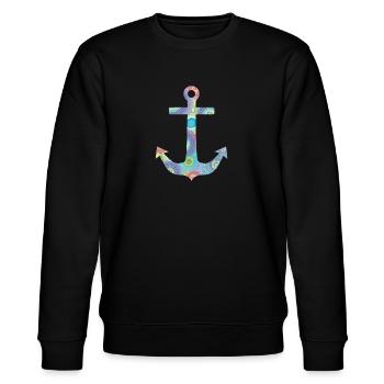 Anker - Stanley/Stella Unisex Bio-Sweatshirt CHANGER  - Schwarz - Vorne - Nik (191cm) & Marisol (170cm)