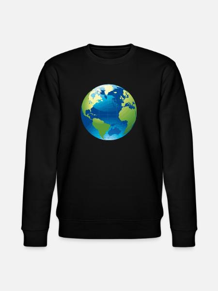 Erde Motiv als Geschenkidee - Stanley/Stella Unisex Bio-Sweatshirt CHANGER - Schwarz