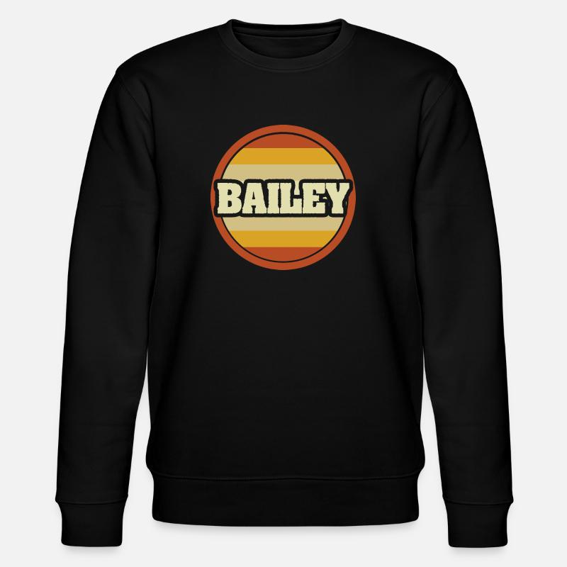 Prénom Bailey - Sweat bio CHANGER Stanley/Stella Unisexe - noir