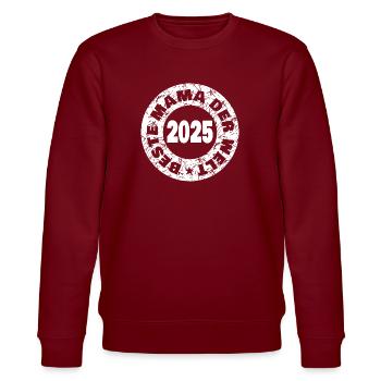 2025 - Stanley/Stella Unisex Bio-Sweatshirt CHANGER  - Burgunderrot - Vorne - Nik (191cm) & Marisol (170cm)