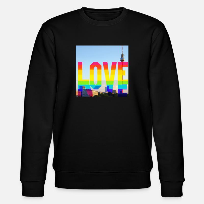 Ich LIEBE Berlin - Stanley/Stella Unisex Bio-Sweatshirt CHANGER  - Schwarz