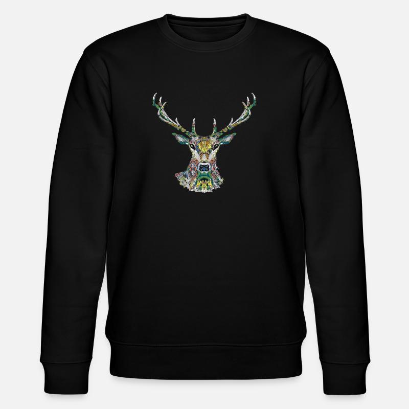 deer - Stanley/Stella CHANGER Unisex Organic Sweatshirt - black