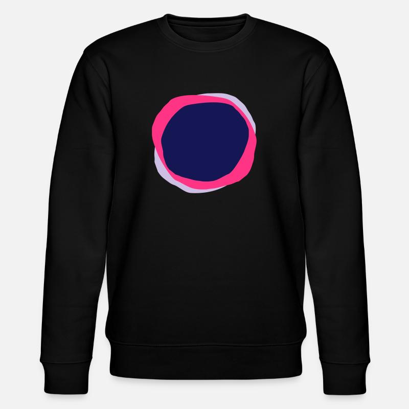Psychedelic Circles - Stanley/Stella CHANGER Unisex Organic Sweatshirt - black