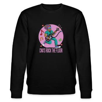 Altenpflegerin - Stanley/Stella Unisex Bio-Sweatshirt CHANGER  - Schwarz - Vorne - Nik (191cm) & Marisol (170cm)