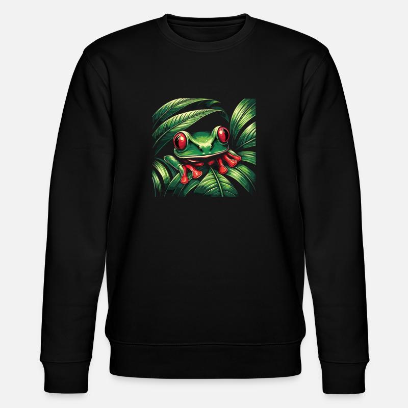 Frosch - Stanley/Stella Unisex Bio-Sweatshirt CHANGER  - Schwarz