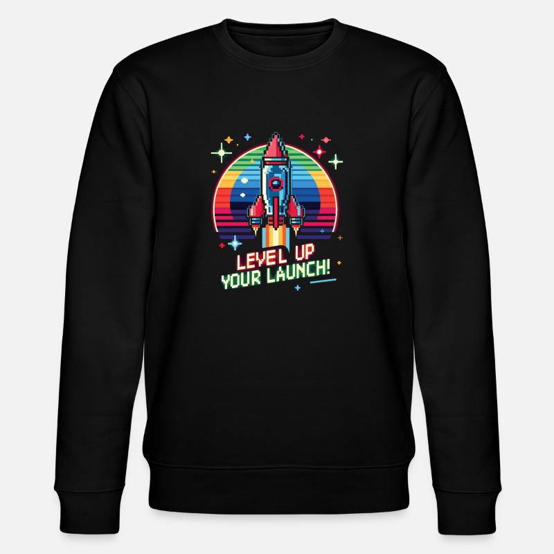Rakete - Stanley/Stella Unisex Bio-Sweatshirt CHANGER  - Schwarz