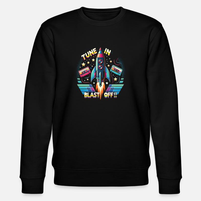 Rakete - Stanley/Stella Unisex Bio-Sweatshirt CHANGER  - Schwarz