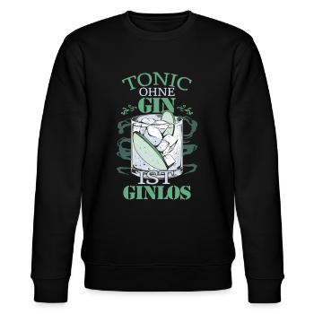 Tonic ohne Gin Ginlos - Stanley/Stella Unisex Bio-Sweatshirt CHANGER  - Schwarz - Vorne - Nik (191cm) & Marisol (170cm)