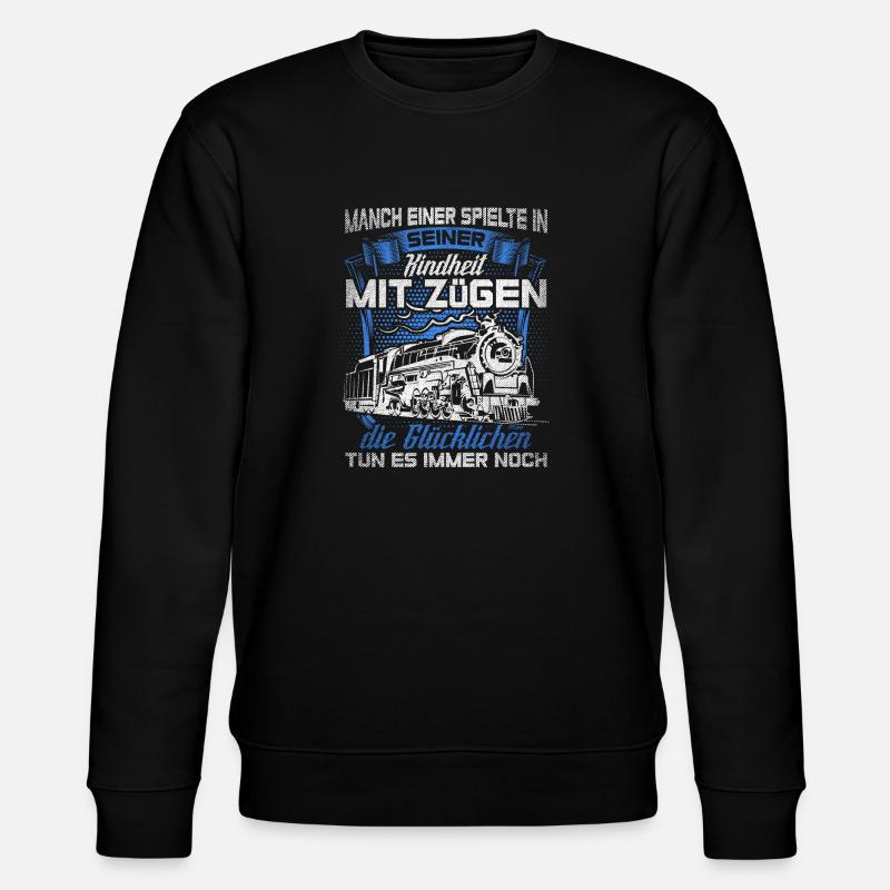 Modelleisenbahn. Kindheit - Stanley/Stella Unisex Bio-Sweatshirt CHANGER  - Schwarz