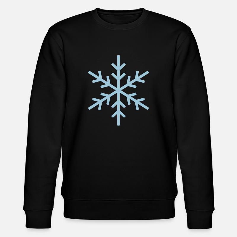 schneeflocke 3 - Stanley/Stella Unisex Bio-Sweatshirt CHANGER  - Schwarz
