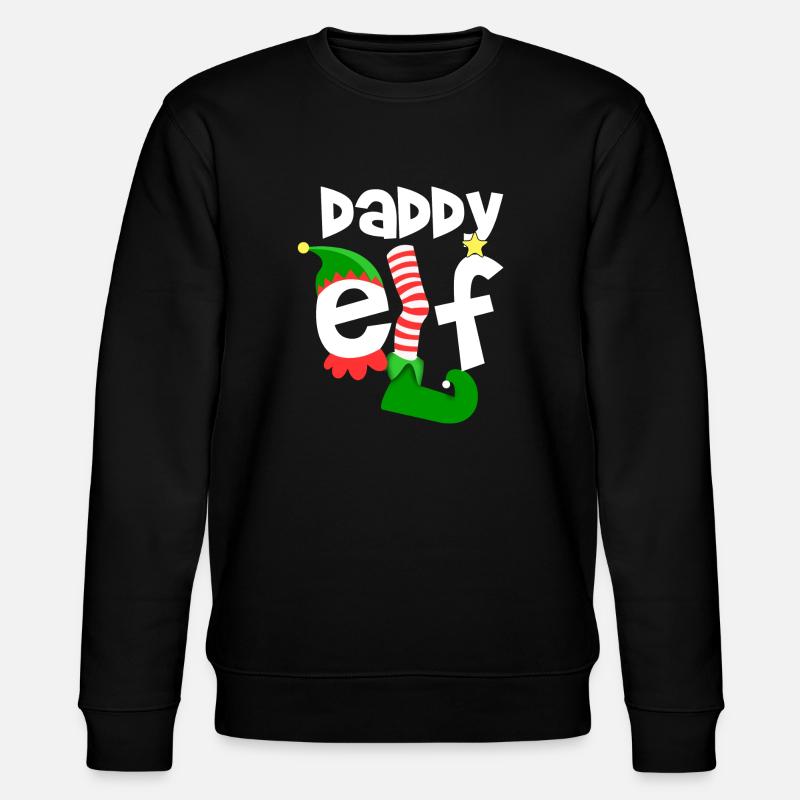 daddy elf - Stanley/Stella Unisex Bio-Sweatshirt CHANGER - Schwarz