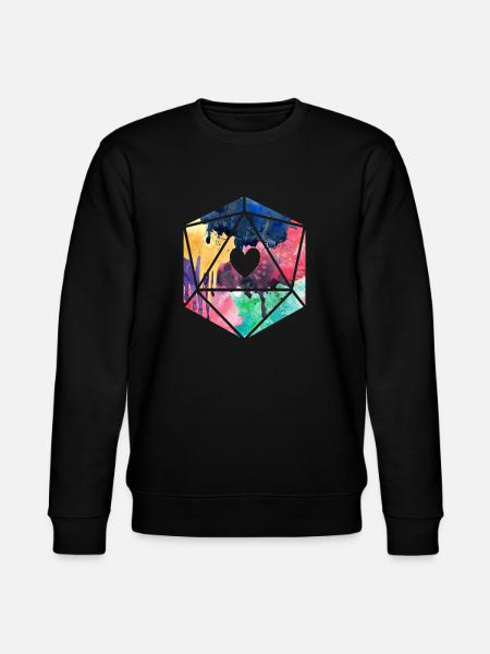 D20 Aquarell - Stanley/Stella Unisex Bio-Sweatshirt CHANGER - Schwarz