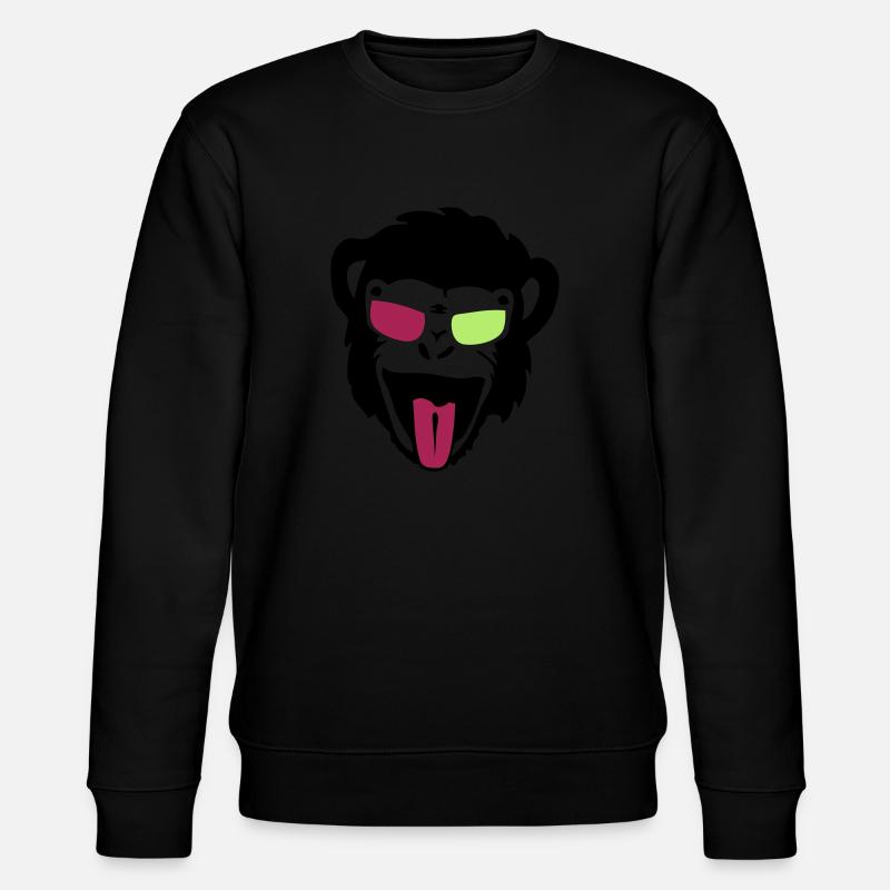 gorilla monkey head bezel - Stanley/Stella CHANGER Unisex Organic Sweatshirt - black