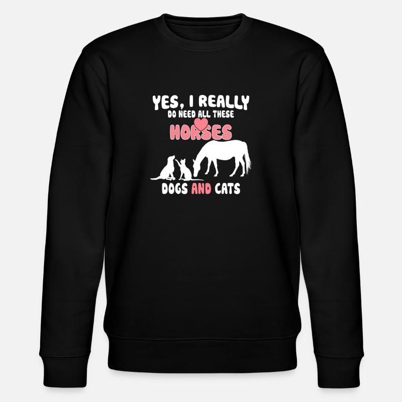 Chevaux Chiens et chats - Sweat bio CHANGER Stanley/Stella Unisexe - noir
