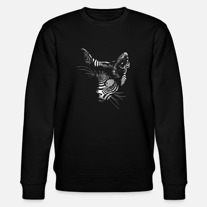 Cat techno - Stanley/Stella CHANGER Unisex Organic Sweatshirt - black