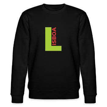 Lisbon, Portugal, Lisbon, Portugal - Stanley/Stella CHANGER Unisex Organic Sweatshirt - black - Front - Nik (191cm) & Marisol (170cm)