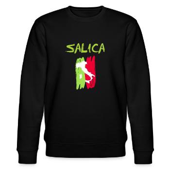 Salica Italia Salica Italie - Sweat bio CHANGER Stanley/Stella Unisexe - noir - Devant - Nik (191cm) & Marisol (170cm)