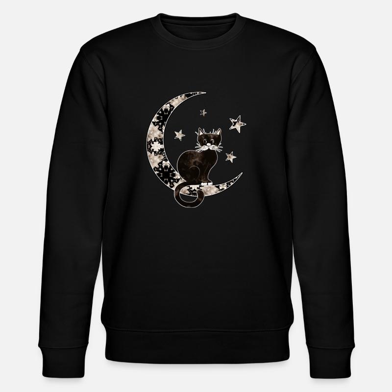 Katze - Stanley/Stella Unisex Bio-Sweatshirt CHANGER  - Schwarz
