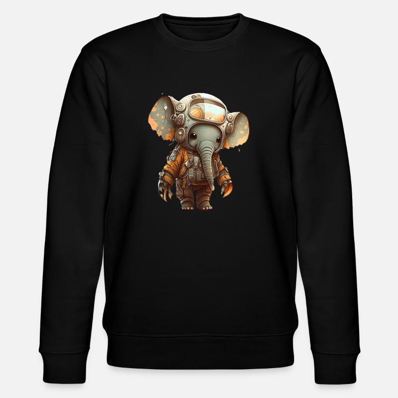 Éléphant en costume de pompier - Sweat bio CHANGER Stanley/Stella Unisexe - noir