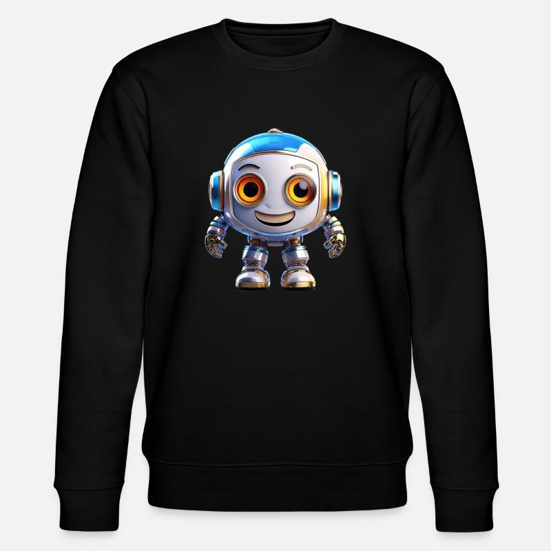 Roboter - Stanley/Stella Unisex Bio-Sweatshirt CHANGER  - Schwarz