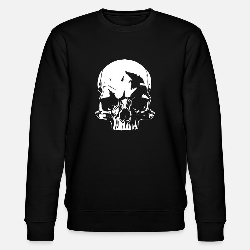 Totenschädel - der Klassiker - Stanley/Stella Unisex Bio-Sweatshirt CHANGER  - Schwarz