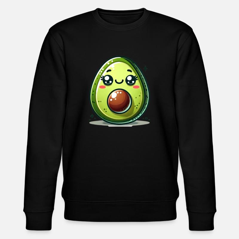 Avocado Comic - Stanley/Stella Unisex Bio-Sweatshirt CHANGER  - Schwarz