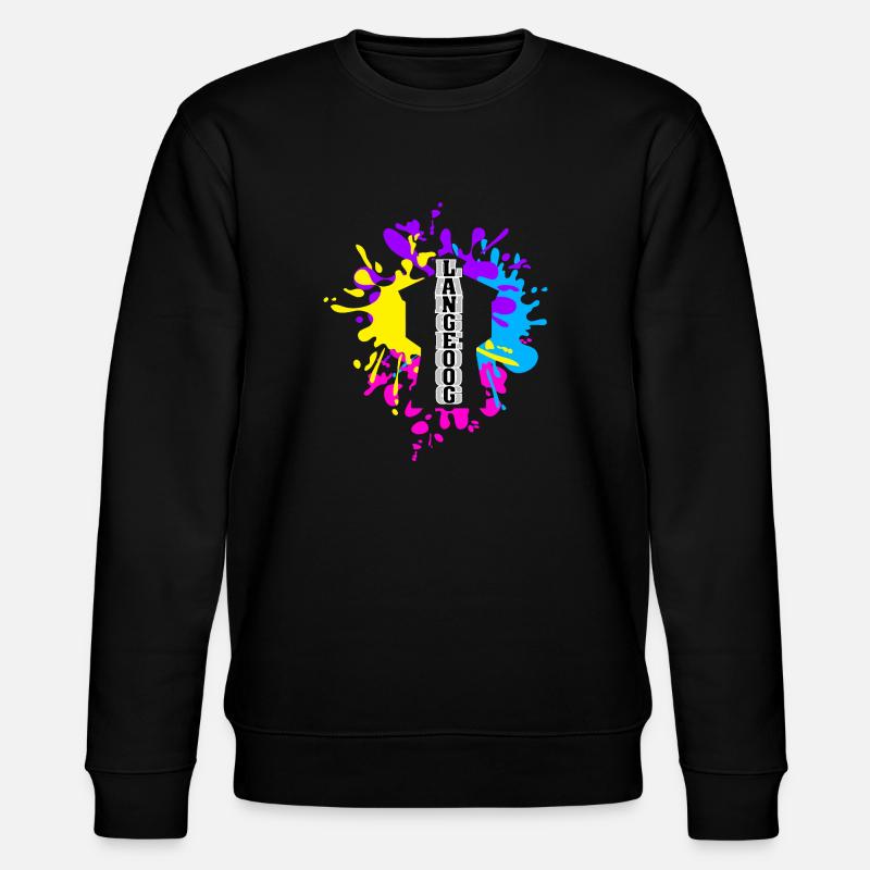 Langeoog Splash Wasserturm - Stanley/Stella Unisex Bio-Sweatshirt CHANGER  - Schwarz