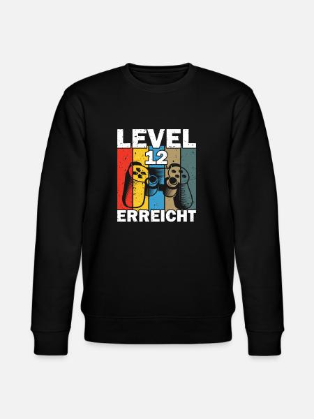 Level 12 Erreicht Gamer - Stanley/Stella Unisex Bio-Sweatshirt CHANGER  - Schwarz