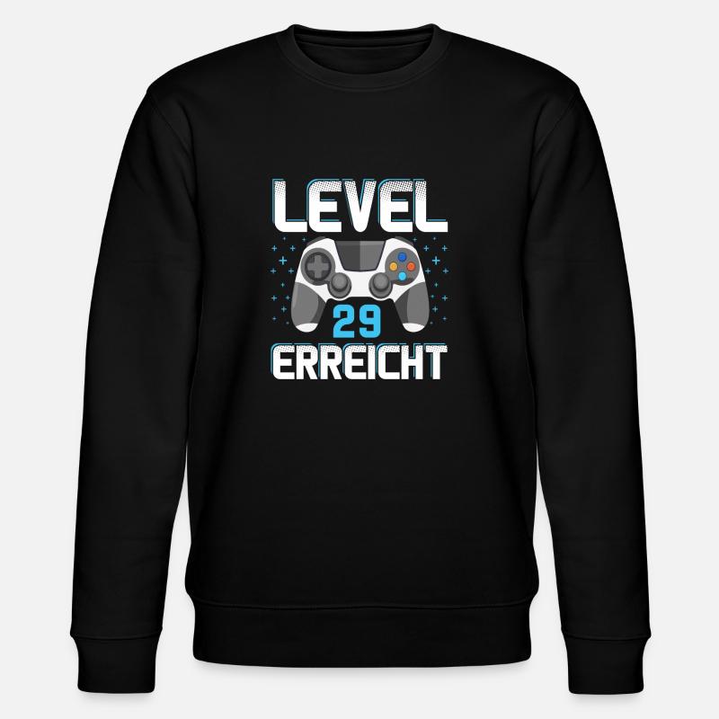 Level 29 Erreicht Gamer - Stanley/Stella Unisex Bio-Sweatshirt CHANGER  - Schwarz