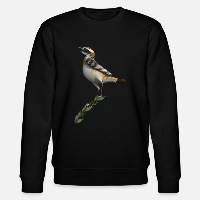 Braunkehlchen - Stanley/Stella Unisex Bio-Sweatshirt CHANGER  - Schwarz