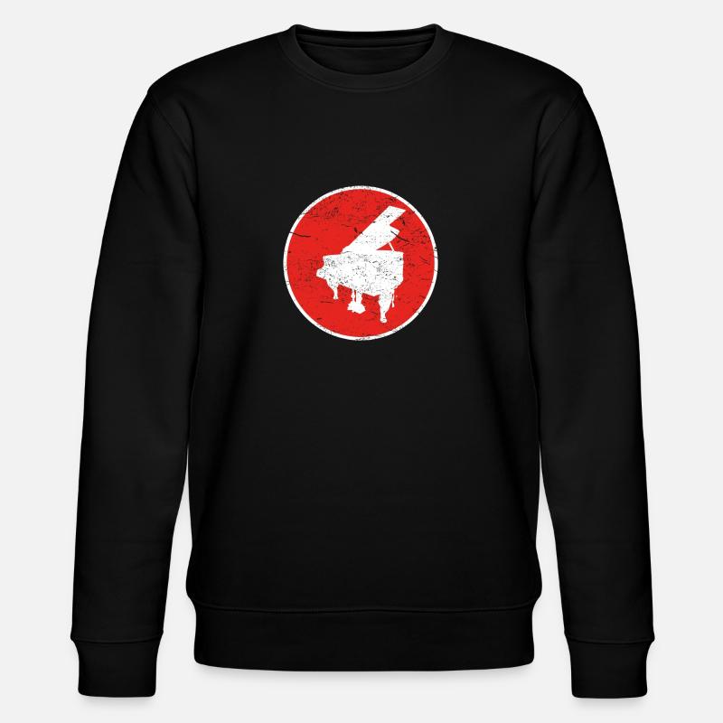 Geschenk piano klavier - Stanley/Stella Unisex Bio-Sweatshirt CHANGER  - Schwarz
