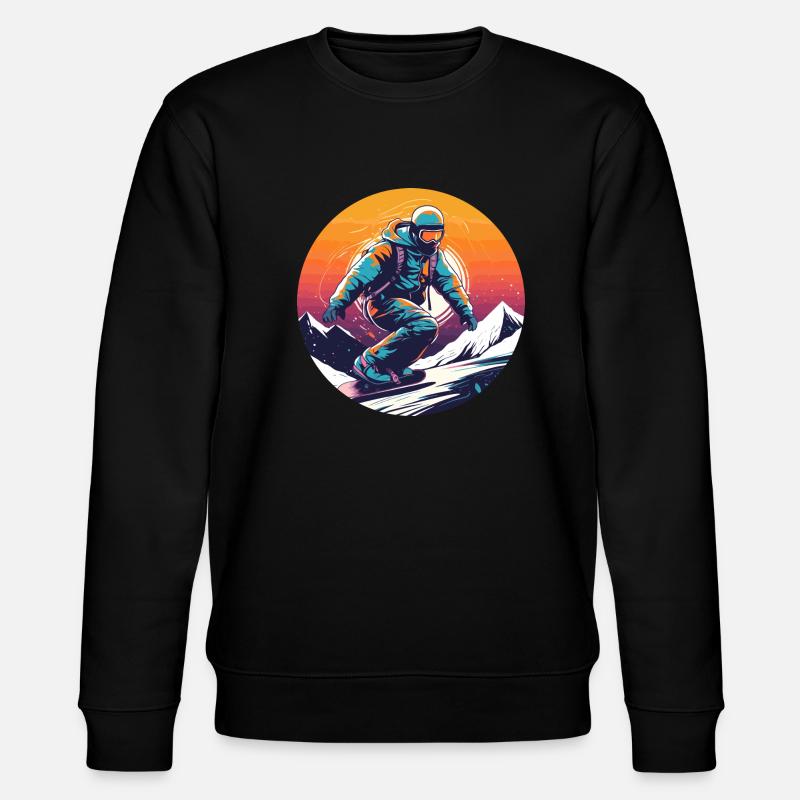 Snowboard ou ski puis après-ski - Sweat bio CHANGER Stanley/Stella Unisexe - noir
