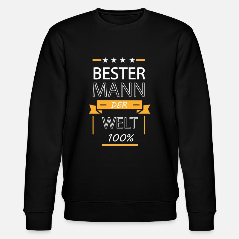 Bester Mann der Welt - Stanley/Stella Unisex Bio-Sweatshirt CHANGER  - Schwarz