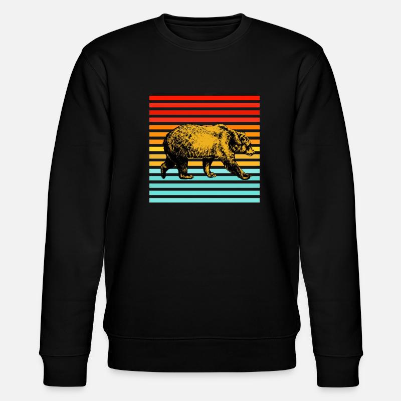 Grizzly ours brun - Sweat bio CHANGER Stanley/Stella Unisexe - noir