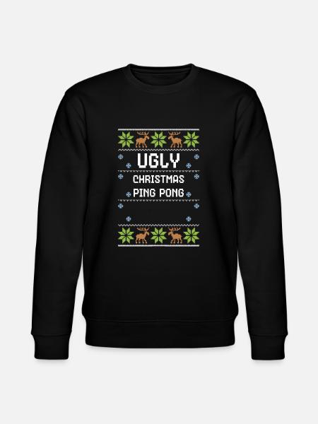 Ugly Christmas Ping Pong - Stanley/Stella CHANGER Unisex Organic Sweatshirt - black