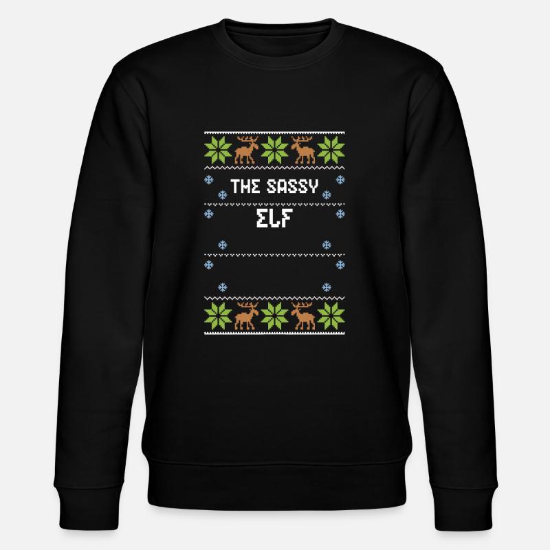 L’Elfe Sassy - Noël moche - Sweat bio CHANGER Stanley/Stella Unisexe - noir