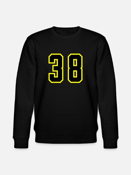38 Zahl Trikot - Stanley/Stella Unisex Bio-Sweatshirt CHANGER - Schwarz