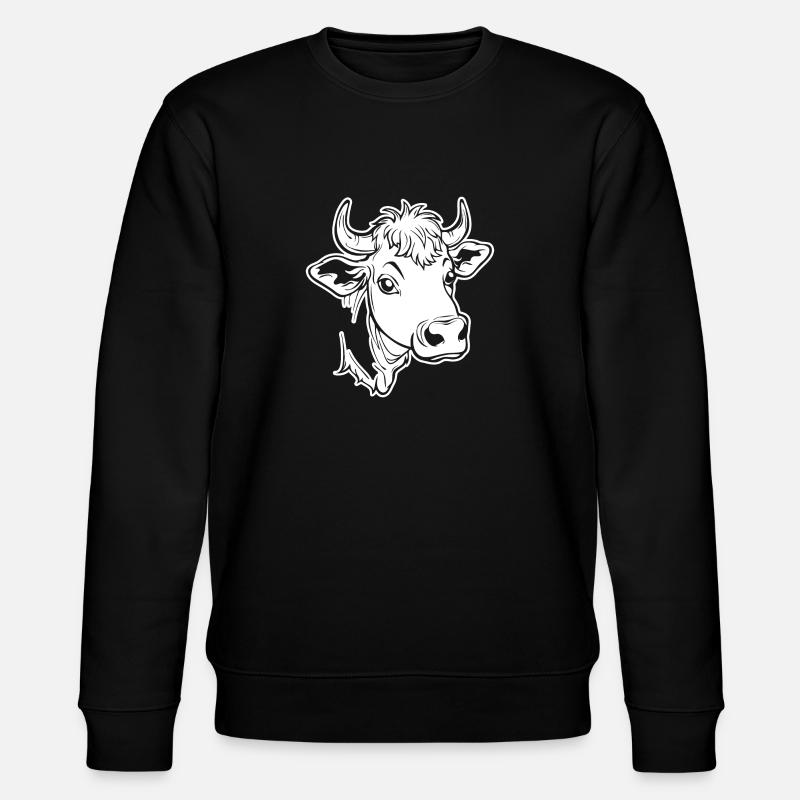 Kuh Kühe - Stanley/Stella Unisex Bio-Sweatshirt CHANGER  - Schwarz