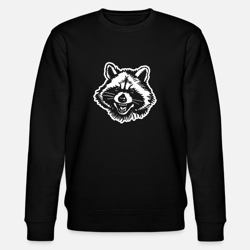 Waschbär - Stanley/Stella Unisex Bio-Sweatshirt CHANGER  - Schwarz