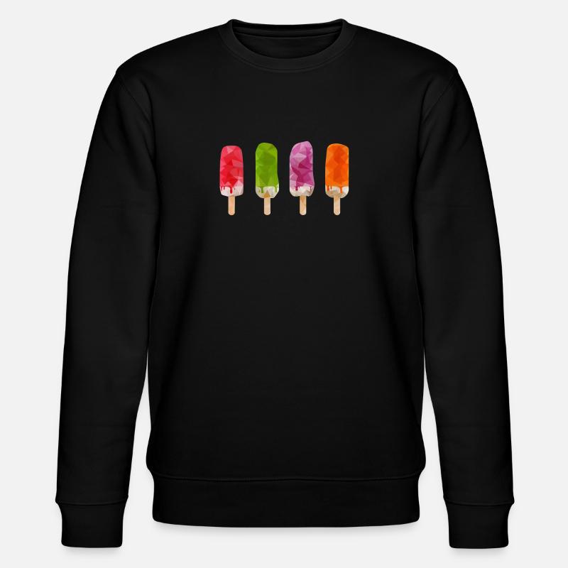 Low Poly Popsicle - Stanley/Stella CHANGER Unisex Organic Sweatshirt - black