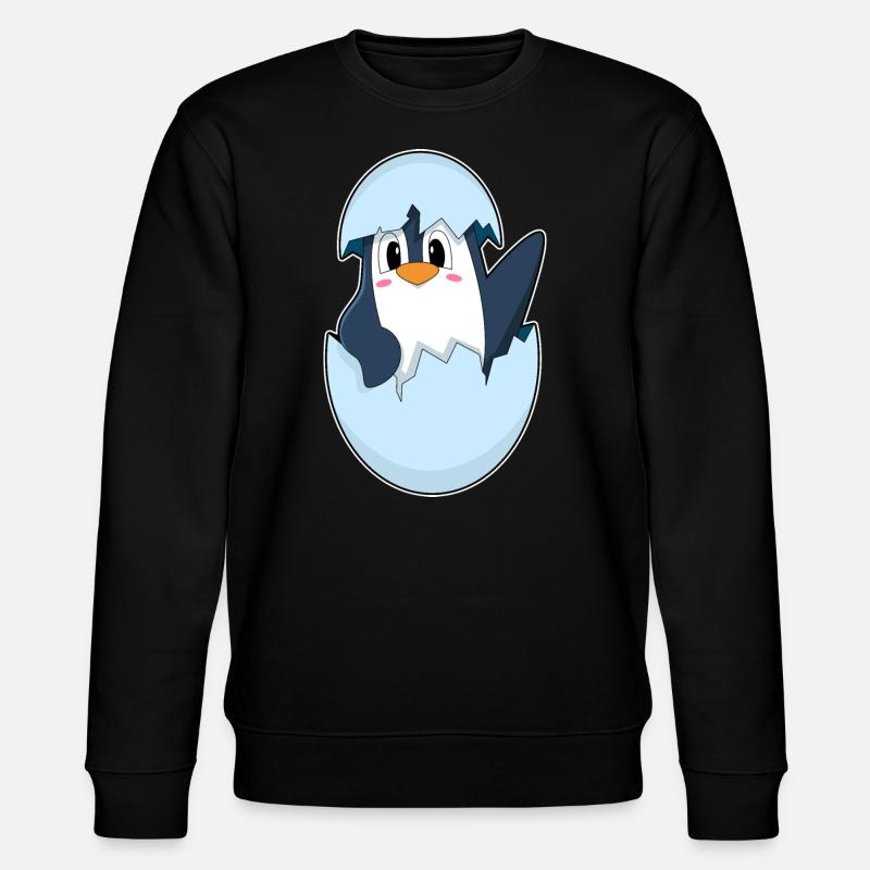 Penguin Eggshell - Stanley/Stella CHANGER Unisex Organic Sweatshirt - black