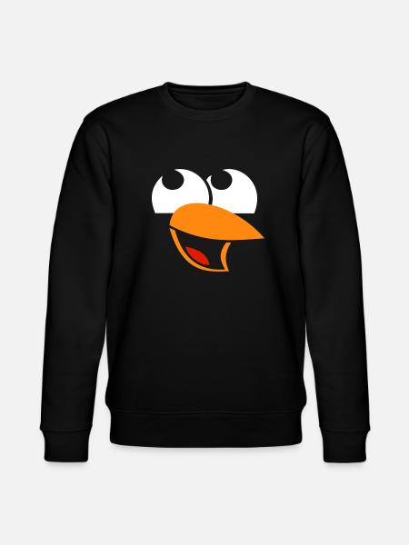 Penguin face funny - Stanley/Stella CHANGER Unisex Organic Sweatshirt - black