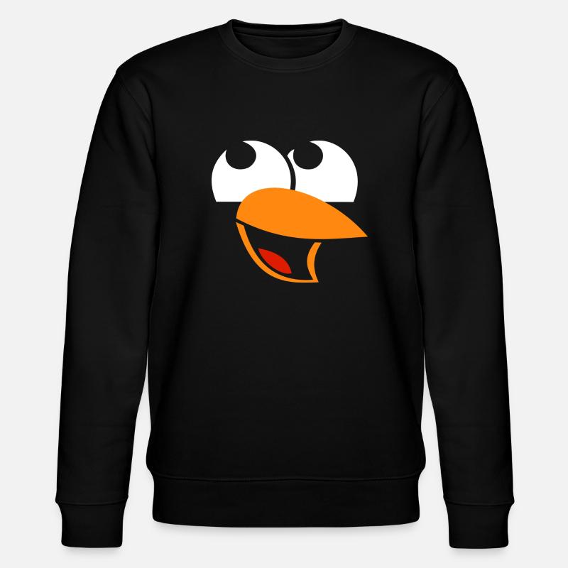 Visage de pingouin drôle - Sweat bio CHANGER Stanley/Stella Unisexe - noir