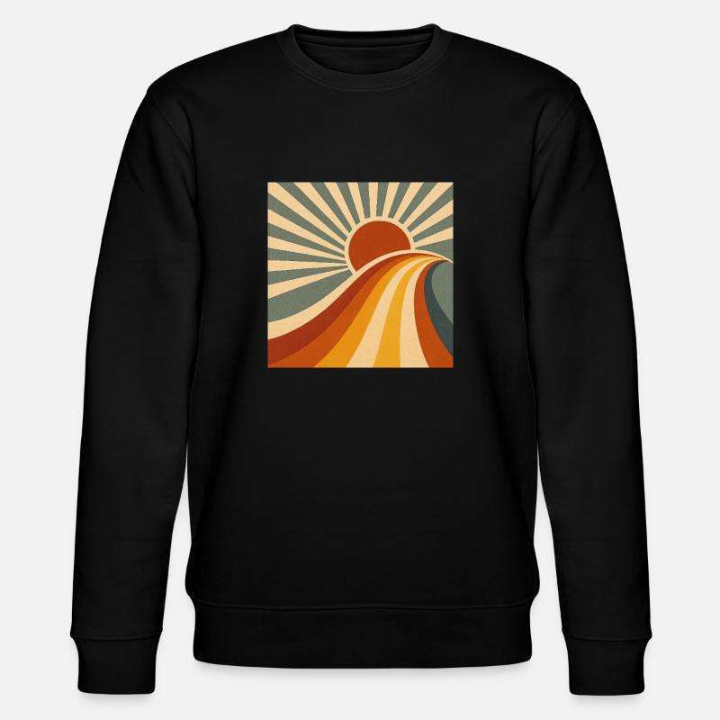 Sonnenpfad ins Retro-Land - Stanley/Stella Unisex Bio-Sweatshirt CHANGER - Schwarz