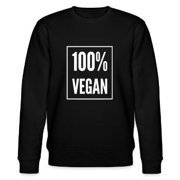 100% Vegan - Stanley/Stella Unisex Bio-Sweatshirt CHANGER  - Schwarz - Vorne - Nik (191cm) & Marisol (170cm)
