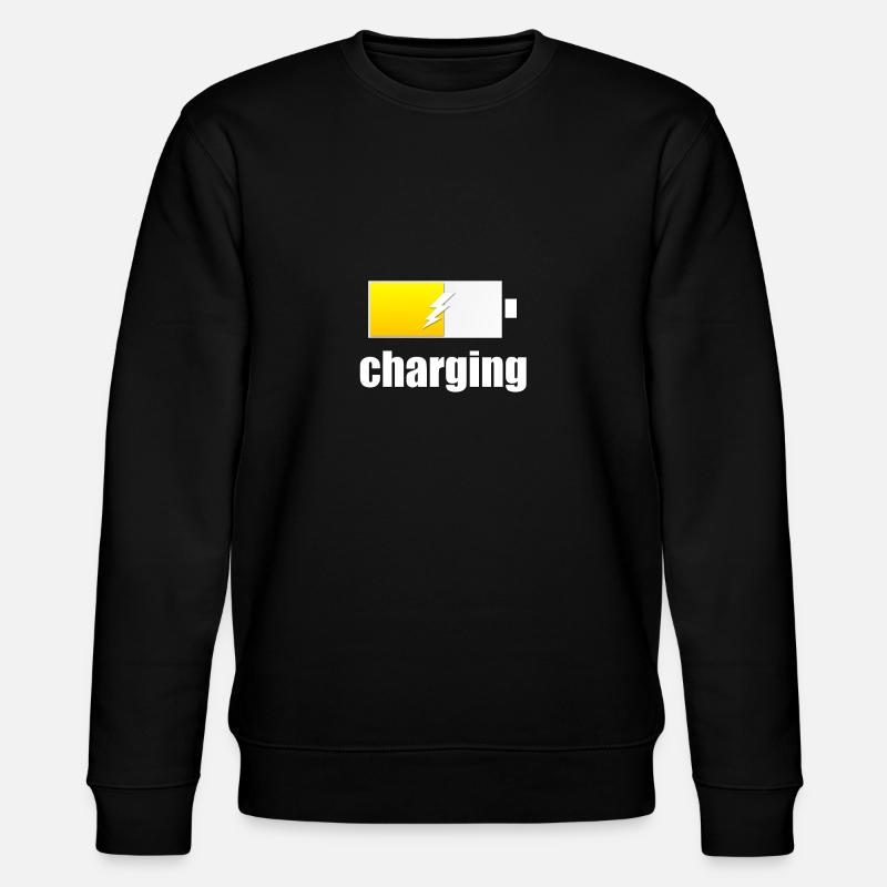 Charging - Aufladen - Stanley/Stella Unisex Bio-Sweatshirt CHANGER  - Schwarz