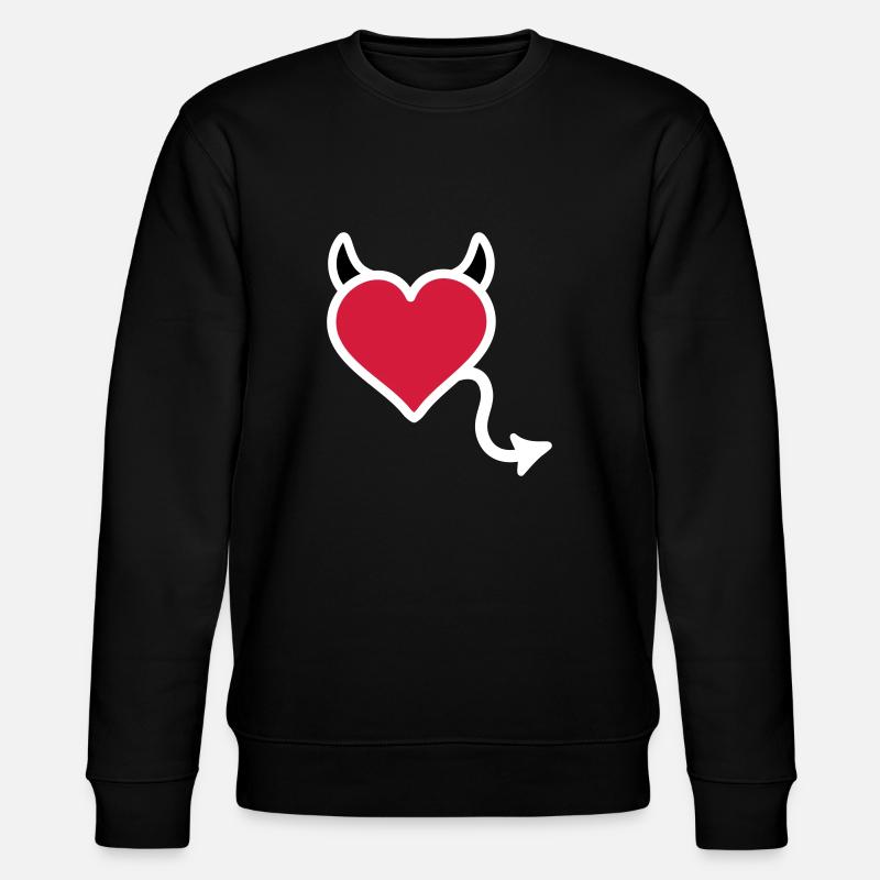 Devil devil heart - Stanley/Stella CHANGER Unisex Organic Sweatshirt - black