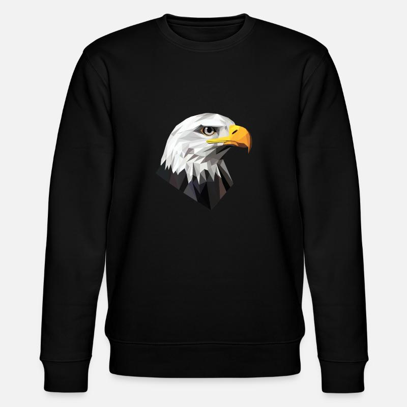 AdlerKopf Low Poly Logo Design - Stanley/Stella Unisex Bio-Sweatshirt CHANGER  - Schwarz